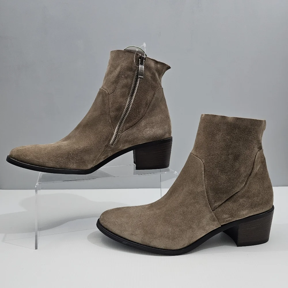 Paul Green Nicole Ankle Boot Womens UK 6.5 US 9 Brown Suede Neutral Fall NEW